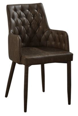 Кресло обеденное из экокожи модерн premium  EVRO- Belfest MC02-2 Vintage Brown (коричневый)