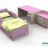 Кровать-манеж BR- Pn-30 Pink (Пинк)