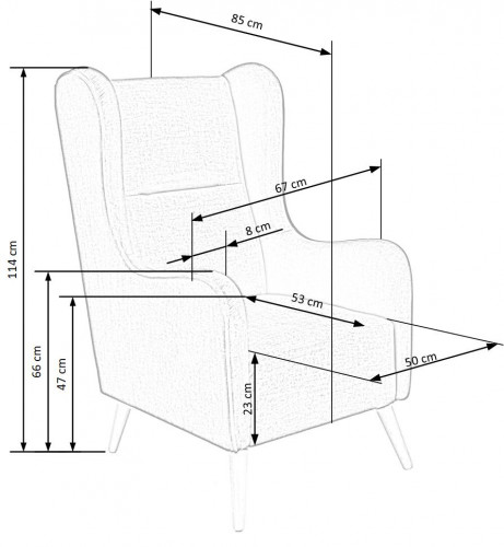 Кресло HALMAR CHESTER 2 антрацит