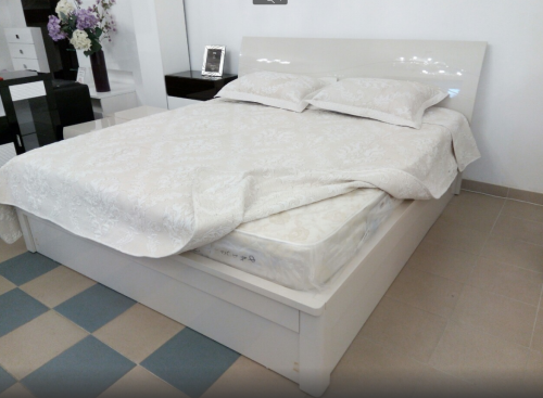 Кровать с плитой с подъемным механизмом SMS- Тиффани бежевый