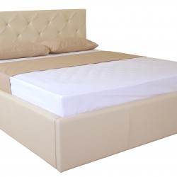 Двуспальная мягкая кровать с подъемным механизмом TPRO- BRIZ lift 1600x2000 beige E2448