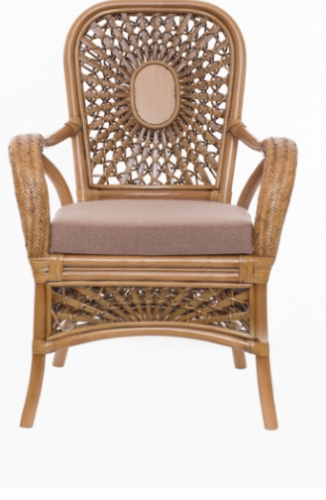 Обеденный комплект CRU- Ацтека (стол + 6 кресла) натуральный ротанг