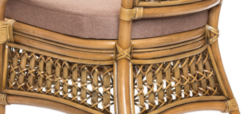 Обеденный комплект CRU- Ацтека (стол + 6 кресла) натуральный ротанг
