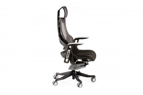 Кресло офисное TPRO- Wau black fabric, charcoal nеtwork E0789