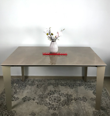 ​​Стол обеденный модерн NL-  LIVERPOOL S (кеармика капучино глянец)