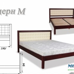 Кровать деревянная CDOK- Модерн М (мягкое изголовье) 