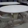 Стол обеденный модерн EXI- Милан cream (стекло мат)