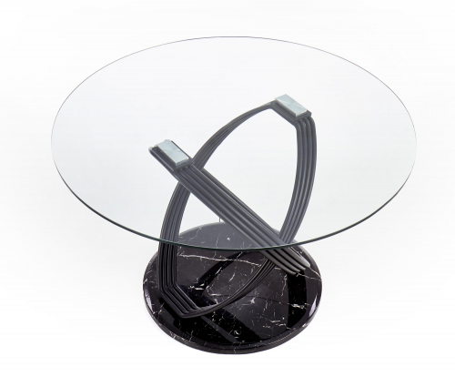 Стол стеклянный круглый PL- Halmar OPTICO (ø122)