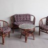 Комплект мебели из натурального ротанга CRU- Таврия (Tavria) орех (софа, 2 кресла, столик) d0009