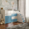 Кровать-комната + стол VRN- Bed Room 5 (голубой)