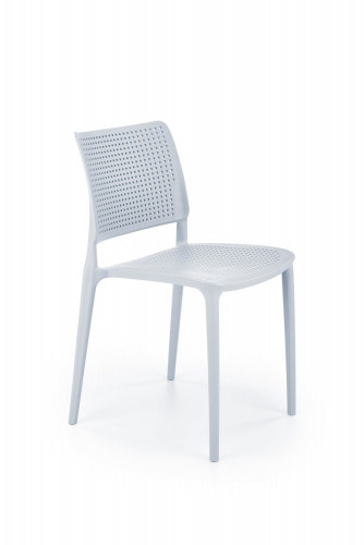 Комплект обеденный HALMAR стол TIAGO KWADRAT + 2 серых и 2 белых кресла K514 
