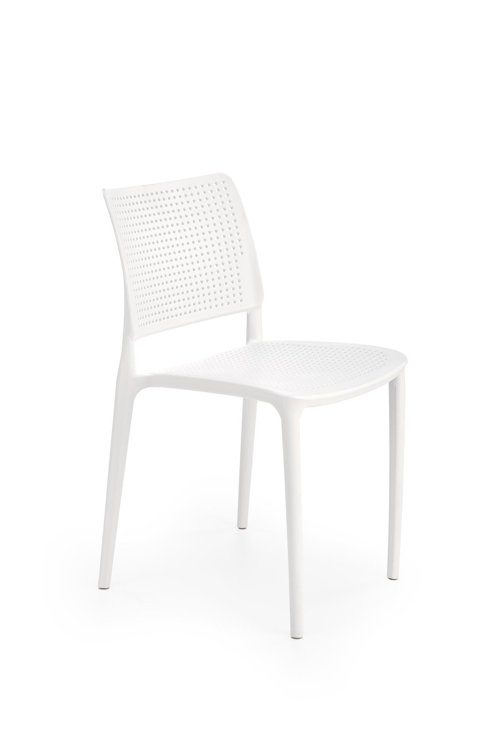 Комплект обеденный HALMAR стол TIAGO KWADRAT + 2 серых и 2 белых кресла K514 