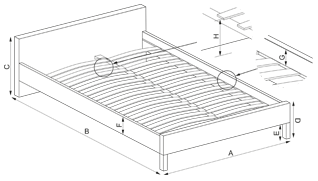 Кровать односпальная с дополнительным спальным местом PL- Halmar SANNA 90
