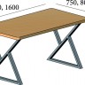 Стол MTD- Лофт Спай 115х75 см (труба 50х25 мм)