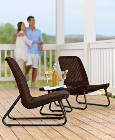 Комплект садовой мебели ECO- Keter Rio patio set (коричневый) имитация ротанга