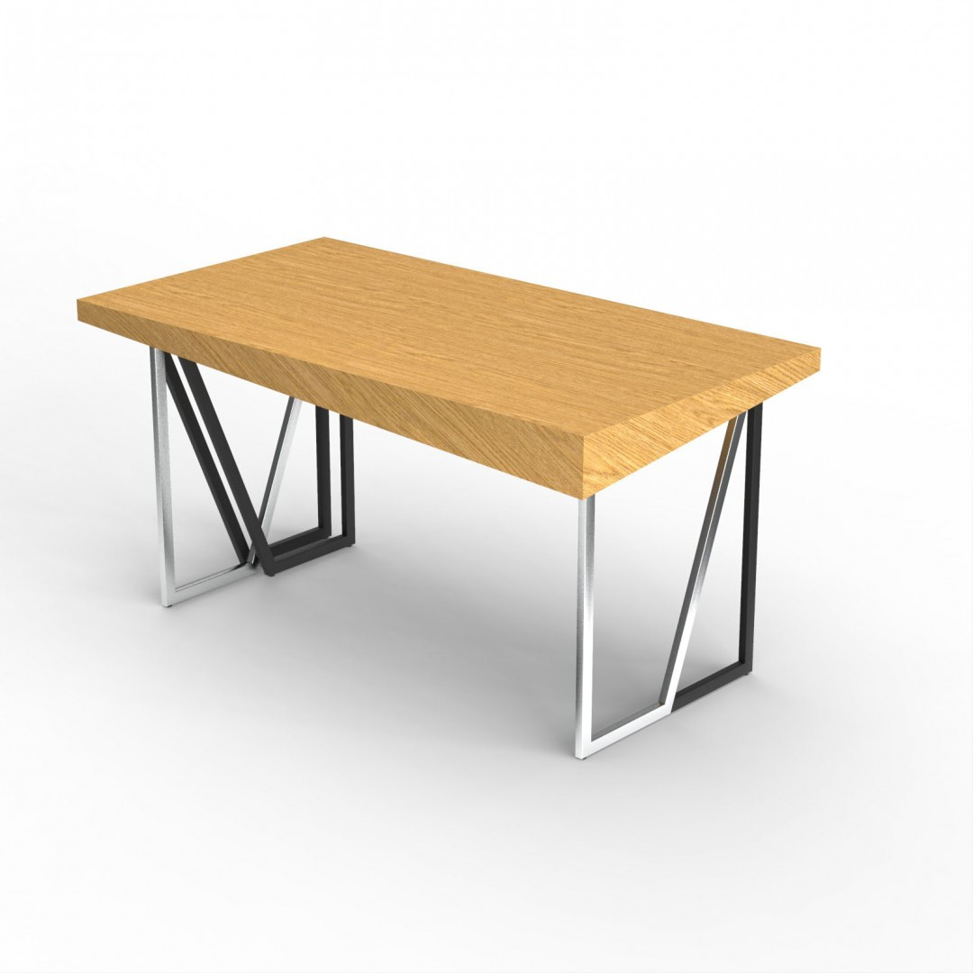Комплект (рабочий стол + тумба лофт) дизайнерский SNS- Angle
