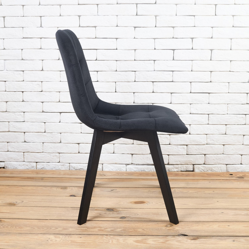 Комплект обеденный Ont- Леонардо 120 черный черный стол + 4 стула Дарио черные