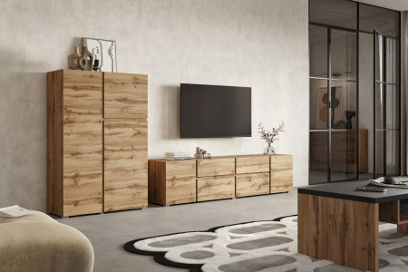 Комод на 3 двери Helvetia ASYMETRIC 24N0OA46 (дуб Вотан)