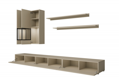 Стенка в гостиную Helvetia BAROS 2412BM10 (светло-бежевый)