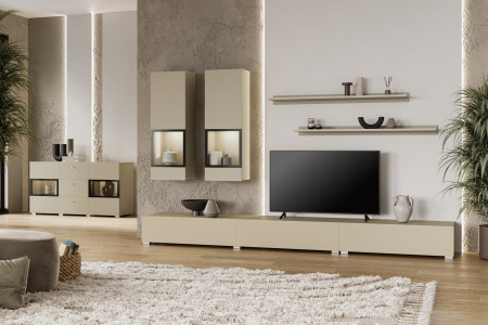 Стенка в гостиную Helvetia BAROS 2412BM10 (светло-бежевый)