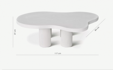 Стол кофейный CRV- Pedro, White top white base(белый)