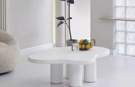 Стол кофейный CRV- Pedro, White top white base(белый)