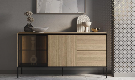 Комод маленький 1Д/2Ш TOP- Виссо дуб