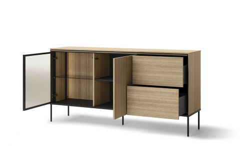 Комод маленький 1Д/2Ш TOP- Виссо дуб