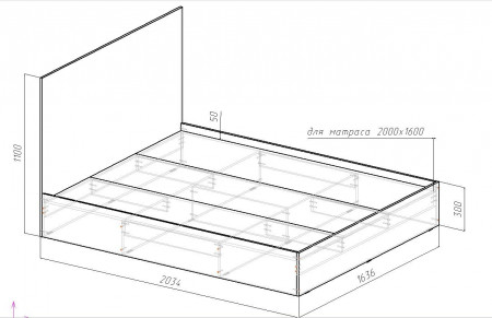 Комплект спальни ViA- Сити СП-1 (кровать, шкаф, комод, тумбы 2 шт) 1