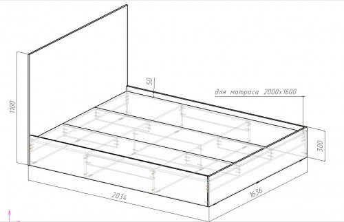 Комплект спальни ViA- Сити СП-1 (кровать, шкаф, комод, тумбы 2 шт) 1