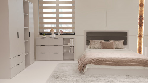 Комплект спальни ViA- Сити СП-1 (кровать, шкаф, комод, тумбы 2 шт) 1