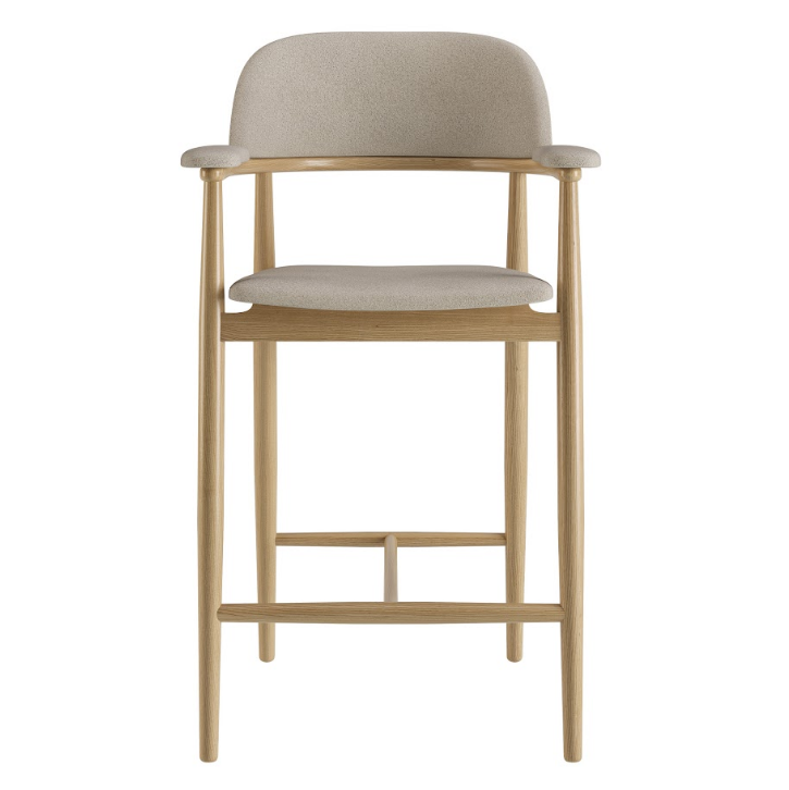 Стул полу барный LVK- Terra натуральный ясень ткань (Node 6)