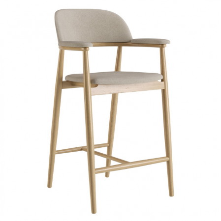 Стул полу барный LVK- Terra натуральный ясень ткань (Node 6)