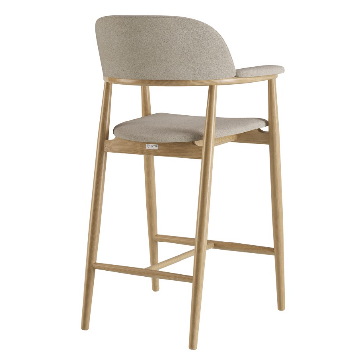 Стул полу барный LVK- Terra натуральный ясень ткань (Node 6)