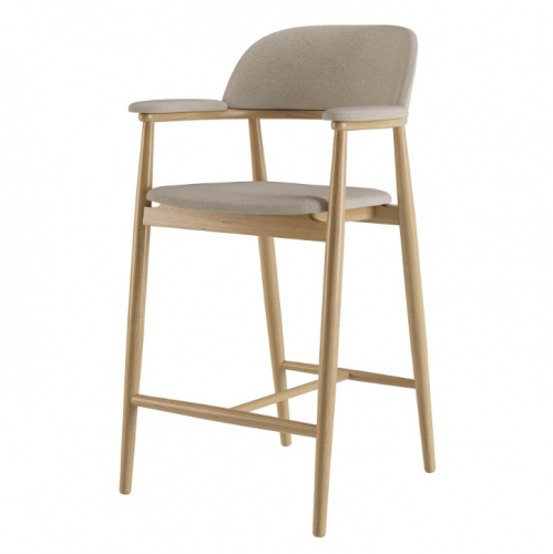 Стул полу барный LVK- Terra натуральный ясень ткань (Node 6)