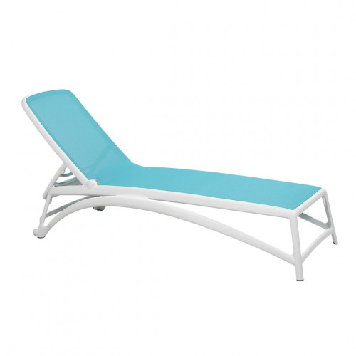 Шезлонг Nardi Outdoor ATLANTICO тортора, антрацит, белый (текстиль голубой)