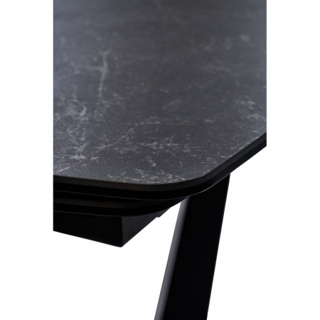 Стол керамический 120-180 см CON- ELVI (ЕЛВІ) BLACK MARBLE