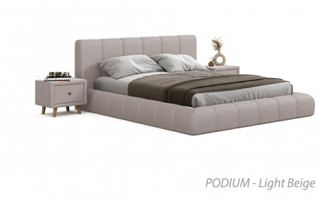 Кровать 2-х спальная с подъемным механизмом VRN- PODIUM (Beige, Light beige)