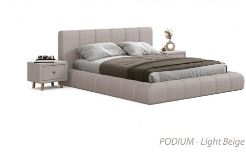 Кровать 2-х спальная с подъемным механизмом VRN- PODIUM (Beige, Light beige)