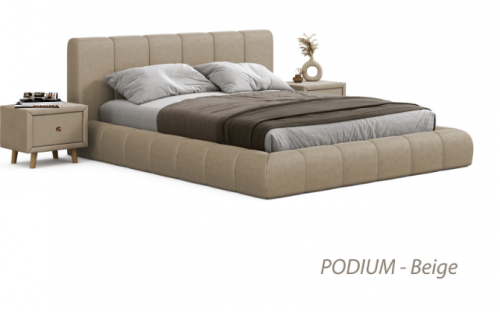 Кровать 2-х спальная с подъемным механизмом VRN- PODIUM (Beige, Light beige)