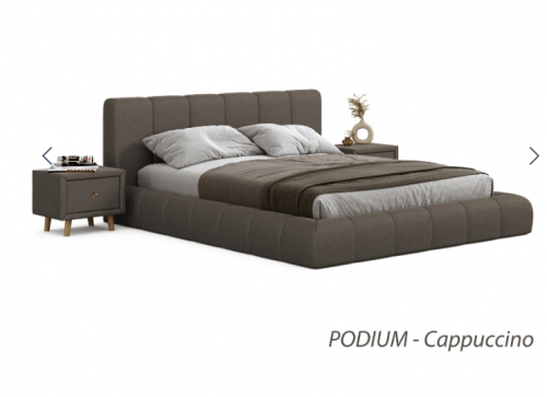 Кровать 2-х спальная с подъемным механизмом VRN- PODIUM (Beige, Light beige)