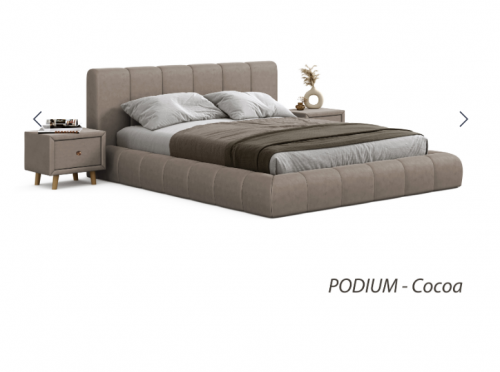 Кровать 2-х спальная с подъемным механизмом VRN- PODIUM (Beige, Light beige)