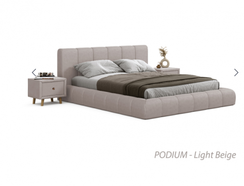 Кровать 2-х спальная с подъемным механизмом VRN- PODIUM (Beige, Light beige)