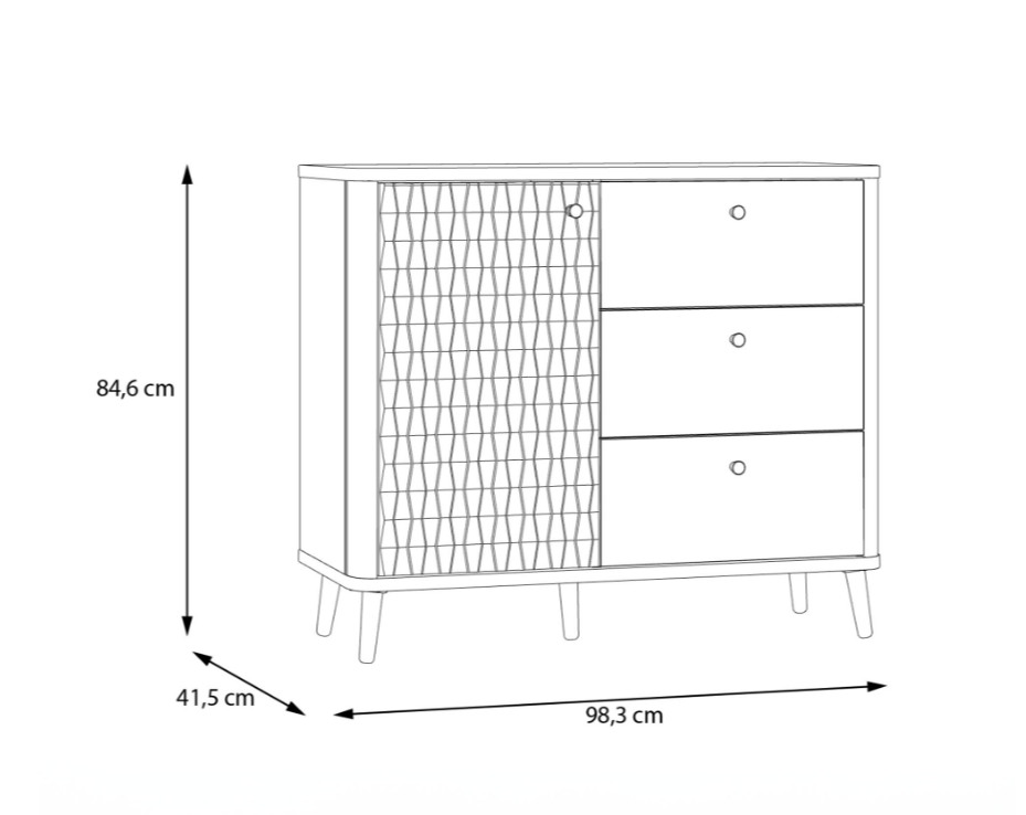 Комод Forte FIXSMILE FXSK221L  дуб Маувелла