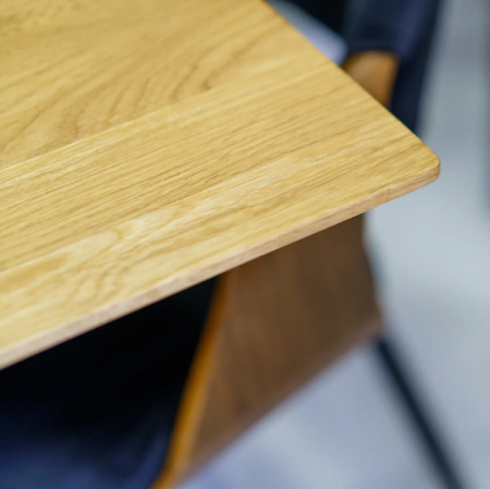 Стол обеденный LVK- Stealth (Стелс)180 х 90 черные ноги/ натуральный дуб 