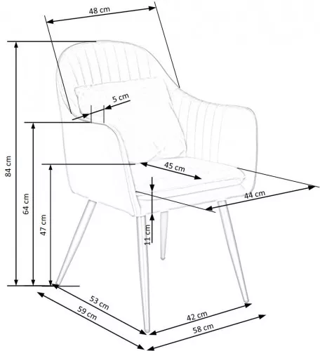 Стул Halmar K-464 серый