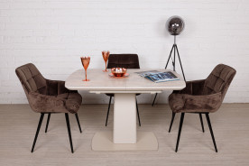 Стол обеденный модерн NL- MARYLAND (керамика бежевый)