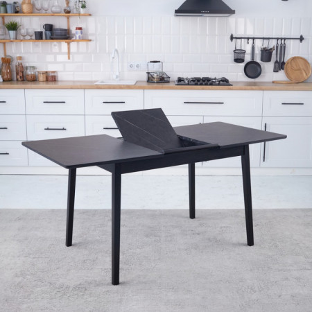 Комплект обеденный Ont- Леонардо 120 черный черные ножки + 4 стула Piado черный