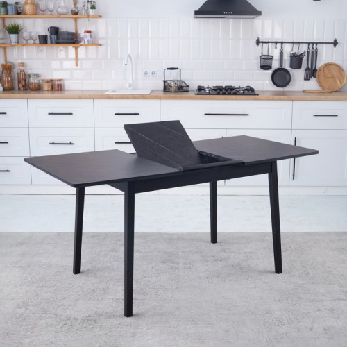 Комплект обеденный Ont- Леонардо 120 черный черные ножки + 4 стула Piado черный