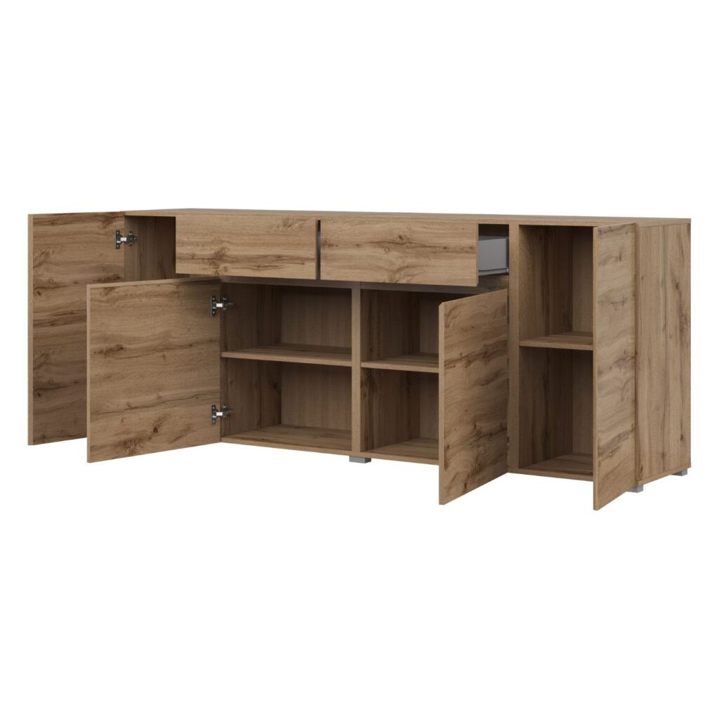 Комод на 4 двери и 2 ящика Helvetia ASYMETRIC 24N0OA47 (дуб Вотан)